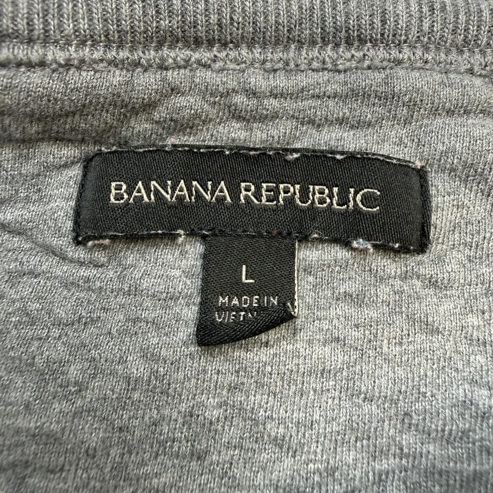 Banana Republic Sweatshirt Mens Large Gray Safari Elephant Heritage Terry Crew